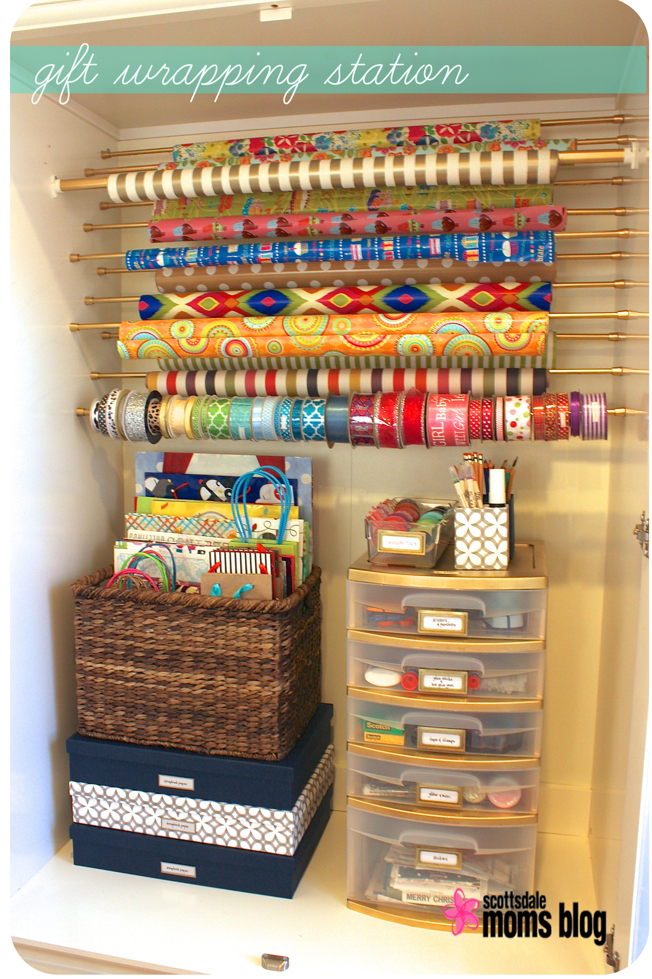 DIY Craft & Gift Wrapping Storage for Under $30